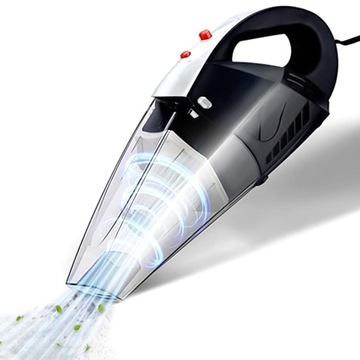MOCNY Odkurzacz samochodowy Ręczny z latarką filtr HEPA 12V 120W końcówki