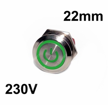 Przycisk Bistabilny Wandaloodporny 230V 22mm Power