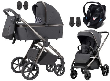 WÓZEK CARRELLO OMEGA CYBEX ATON 5 3w1 ADAPTERY kol. EXCELLENT GREY