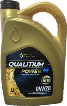 OLEJ QUALITIUM POWER H 0W20 4L API SP/SP-RC/SN/CF, ILSAC:GF6 ACEA C5/C6 DEX