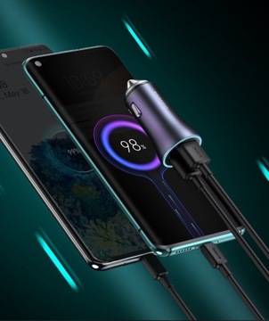 АВТОМОБИЛЬНОЕ ЗАРЯДНОЕ УСТРОЙСТВО BASEUS FAST USB TYPE C ОРИГИНАЛЬНОЕ КАЧЕСТВО USB + стилус