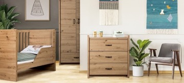 Детская мебель Дуб Амелия II Комплект детской мебели + матрас + коврик