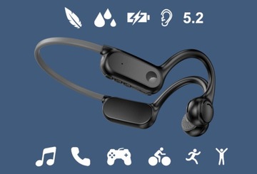 БЕСПРОВОДНЫЕ СПОРТИВНЫЕ НАУШНИКИ BONE С КОСТНОЙ ПРОВОДИМОСТЬЮ, НАУШНИКИ BLUETOOTH