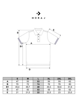 Koszulka Polo Męska Klasyczna Polówka Krótki Rękaw w Paski MORAJ L