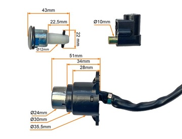 ЗАМОК ЗАЖИГАНИЯ С ЗАМКОМ ROMET ZETKA ZK50 ZK125