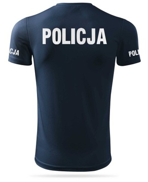 Koszulka T-shirt oddychająca - odblaskowa POLICJA