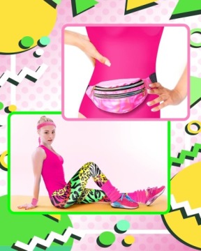 НАРЯД 80-х 90-х НЕОНОВОЕ РЕТРО-ДИСКОТЕЧНОЕ ПЛАТЬЕ ТЕЛО ЛЕГГИНСЫ КОМПЛЕКТ Z1 9in1 M