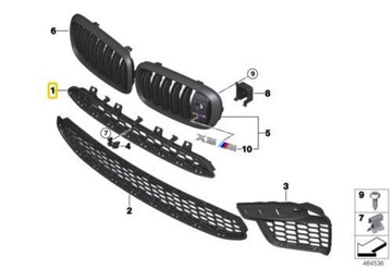 BMW F85 F86 NÁRAZNÍK PŘEDNÍ HORNÍ MASKA