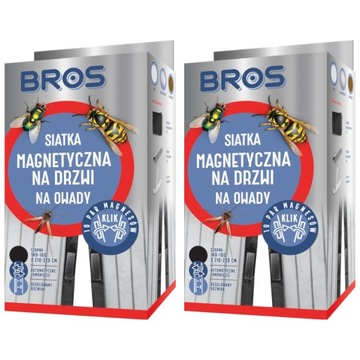 Moskitiera na drzwi na magnes BROS 1,6x2,2m czarna