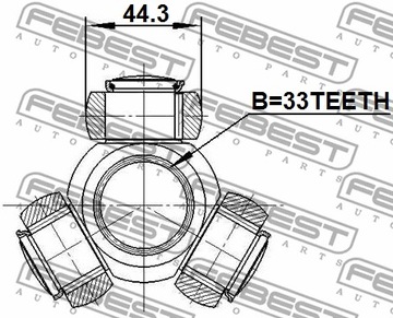 Трехплечевая опора FEBEST 0216-J10