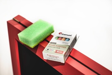 Tablica kredowa na ścianę 90x60 żółta + GRATIS