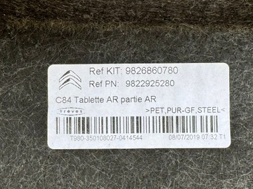 CITROEN C5 AIRCROSS POLIČKA KUFRU ZADNÍ