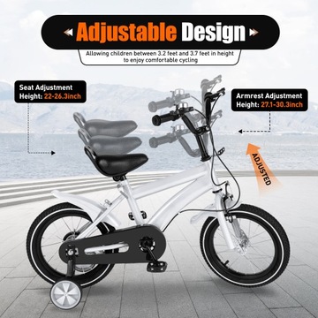 ДЕТСКИЙ ВЕЛОСИПЕД ДЛЯ БЕЛОГО 14-ДЮЙМОВОГО ВЕЛОСИПЕДА