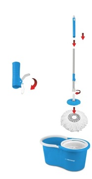 ESPERANZA MOP OBROTOWY PERFECT CLEAN Z WIADREM