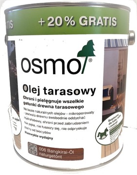 Osmo 006 Olej Tarasowy 3l Bangkiraj