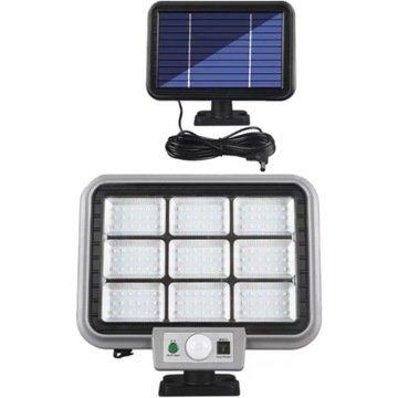 Ścienna lampa solarna HS-8022 SMD 40w pilot, czujnik ruchu i zmierzchu 162