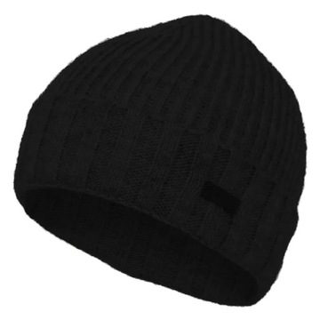 W474E Czarny komplet zimowy czapka i szalik