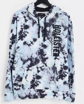 Bluza Hollister Biała Czarna Tie Dye Kolory r.S