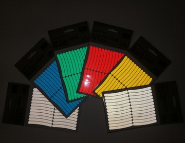 Светоотражающие наклейки велосипедные полосы, около 24 шт.