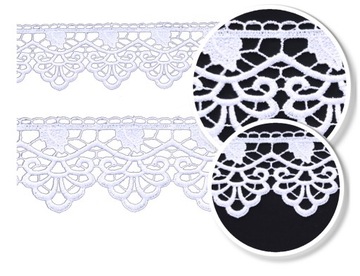 ШТОРА КРУЖЕВНАЯ ГИПУРА КОЖА 13М БЕЛЫЙ+КРЕМОВЫЙ+СЕРЫЙ