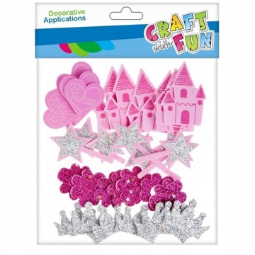 Ozdoba piankowa EVA zamek samoprzylepny 42szt, Craft With Fun