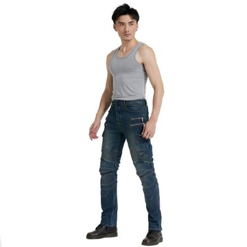 Мужские мотоциклетные джинсы защитники велосипедные брюки