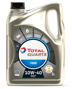 Olej silnikowy TOTAL QUARTZ 7000 10W40 5L + ZAWIESZKA SERWISOWA GRATIS