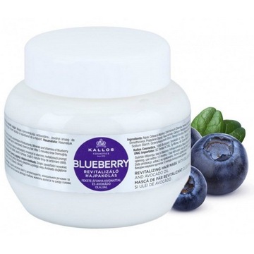 KALLOS BLUEBERRY MASKA REWITALIZUJĄCA DO WŁOSÓW ESKTRAKT Z JAGÓD 275ML