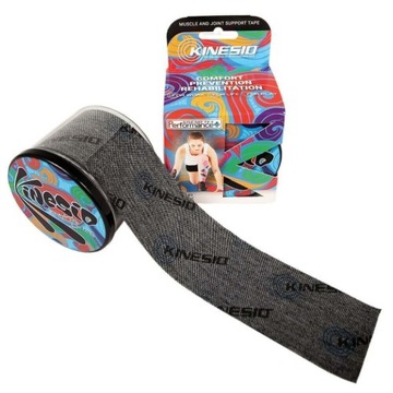 Kinesio Tex Performance+ taśma tejpy kinesiotejping 5 cm x 5 m czarna