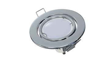ZESTAW OPRAWA VEPA CHROM+ GNIAZDO GU10+ ŻARÓWKA 8W