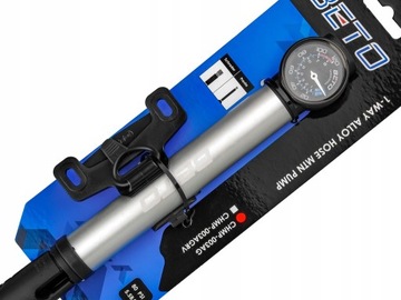 Велосипедный насос BETO CHMP-003AG Манометр Шланг 5,5 бар Auto/Presta ALU