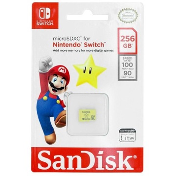 SANDISK NINTENDO SWITCH micro SD XC 256 ГБ V30 A1