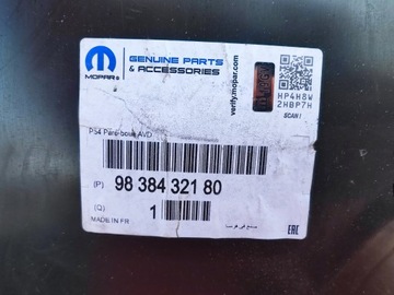 PODBĚH PŘEDNÍ PRAVÉ PEUGEOT 408 II 2 22- 9838432180