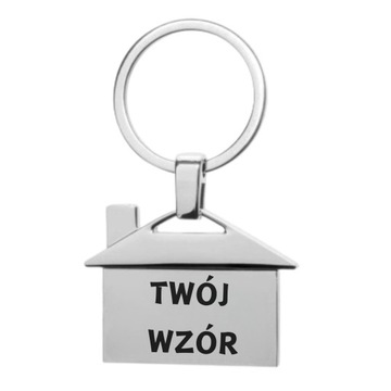 Brelok do Kluczy dla Niej Niego Metalowy Srebrny Idealny na Prezent Grawer