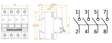 РАЗЪЕДИНИТЕЛЬ ИЗОЛЯЦИОННЫЙ ВЫКЛЮЧАТЕЛЬ FR304 100A 4PGACIA