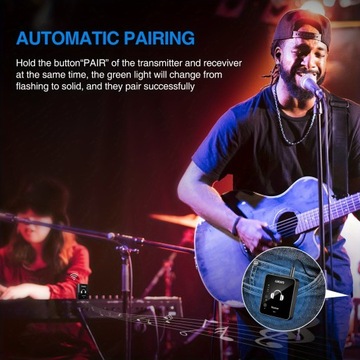 LEKATO MS-1 Беспроводная система ушного монитора 2,4G Стерео Беспроводная IEM-система