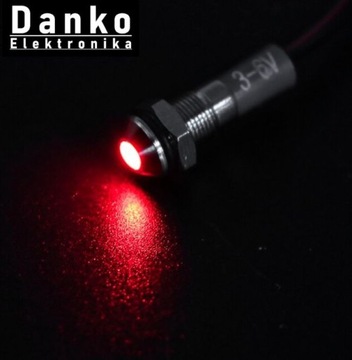 Lampka sygnalizacyjna kontrolka dioda Led 230V 6mm
