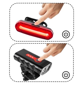 СВЕТОДИОДНАЯ ПЕРЕДНЯЯ ФОНАРЬ ДЛЯ ВЕЛОСИПЕДА, АККУМУЛЯТОРНАЯ, ДЛЯ РУЛЯ + ЗАДНЯЯ