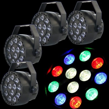 RGBW Прожектор Mini Disco Light DJ 220V 12шт. LED