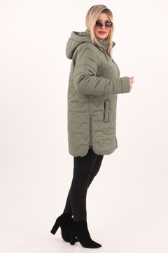 Женская осенняя стеганая одежда с переходом с капюшоном большие размеры