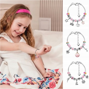 НАБОР ДЛЯ ИЗГОТОВЛЕНИЯ БРАСЛЕТА ОЖЕРЕЛЬЕ КОРОБКА ДЛЯ ХРАНЕНИЯ ПОДАРОК