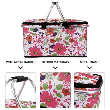 ТЕРМАЛЬНАЯ КОРЗИНА ДЛЯ ПИКНИКА СКЛАДНАЯ СУМКА, КОТОРАЯ МОЖНО СКЛАДЫВАТЬ