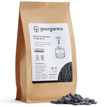 Georganics, tabletki do płukania jamy ustnej, WĘGIEL UZUPEŁNIENIE, 720 tab.