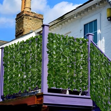 Искусственная изгородь Плющ на балконе листья зеленая стена 1,75х3м