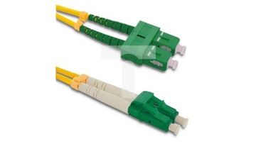 Qoltec Patchcord światłowodowy SC/APC - LC/APC Singlemode 9/125 G652D Dup