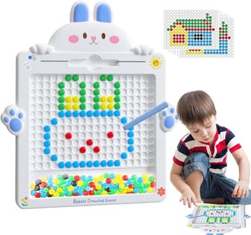 TABLICA MAGNETYCZNA RABBIT BOARD MOZAIKA MONTESSORI UKŁADANKA MAGPAD WOOPIE