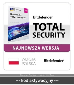 Bitdefender Total Security multi-dev 5PC / 3Lata