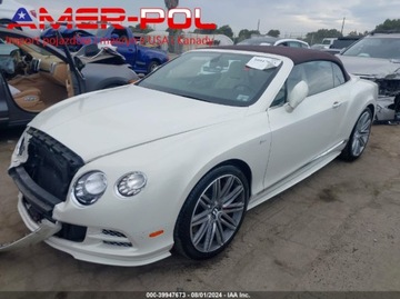 Bentley 2015 Bentley Continental GT Speed 2015, silnik 6.0 W12 625KM, Cabrio 6.0 Benzyna
