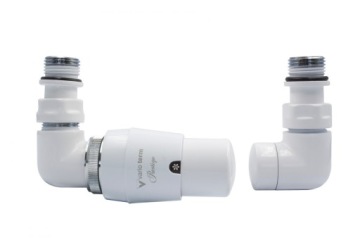 Zawory termo trójosiowe Vision biały mat lewy
