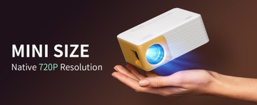 Мини-проектор для домашнего кинотеатра с Bluetooth и Wi-Fi.